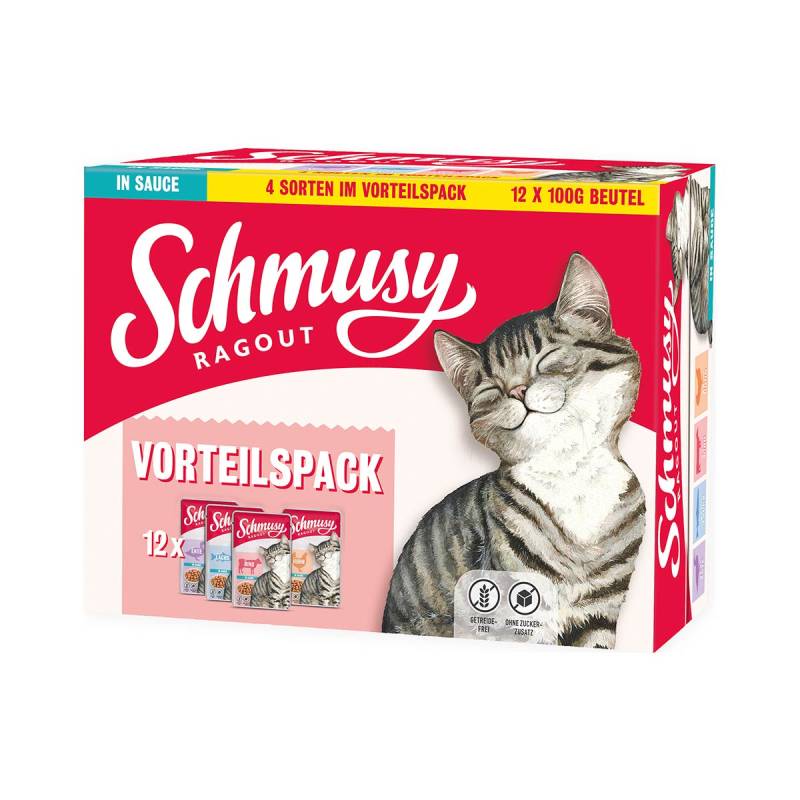 Schmusy Ragout in Sauce Vorteilspack 48x100g von Schmusy