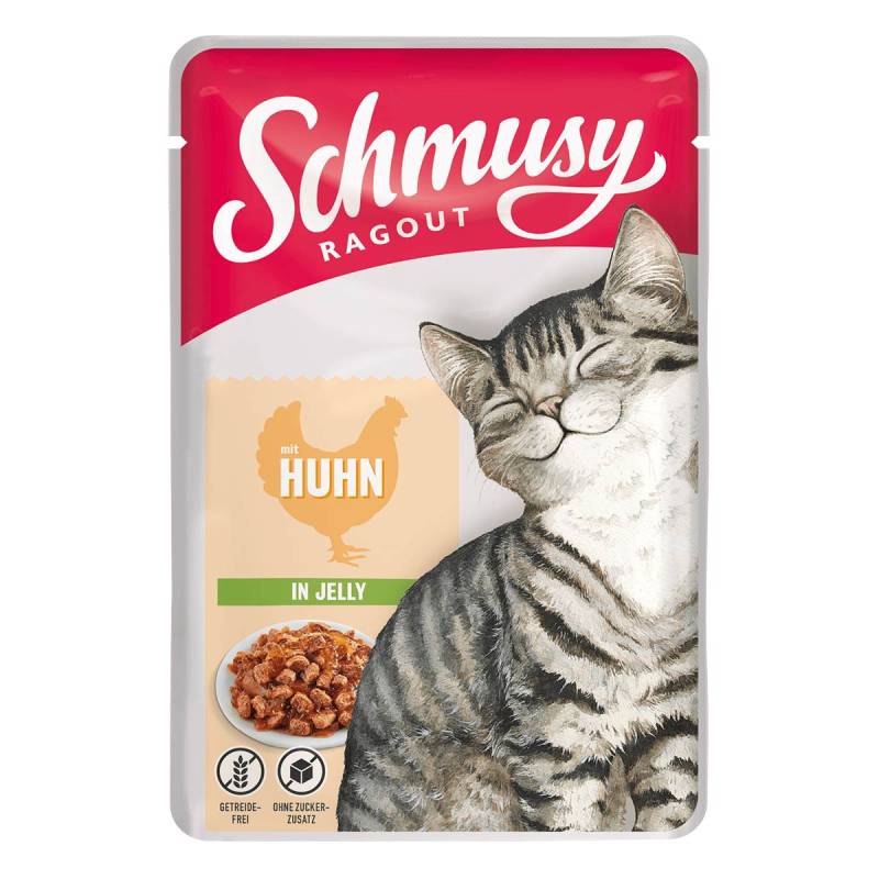 Schmusy Ragout mit Huhn in Jelly 22x100g von Schmusy