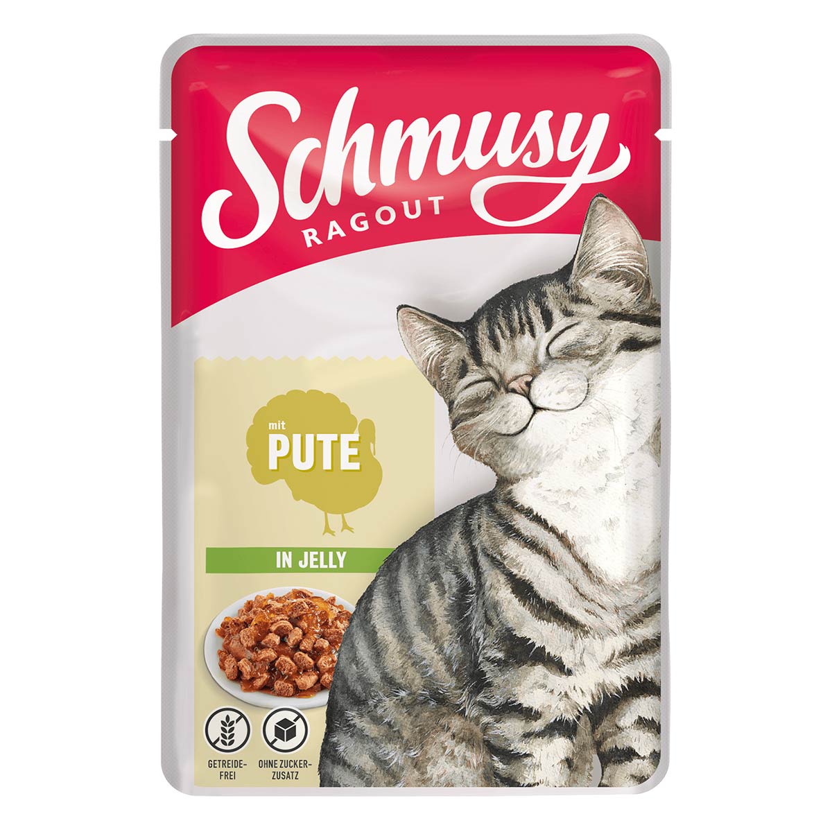 Schmusy Ragout mit Pute in Jelly 22x100g von Schmusy