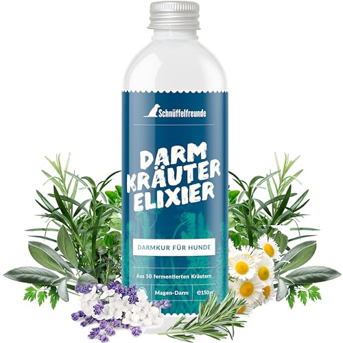 Schnüffelfreunde Darmkräuter Elixier I Darmkur für Hunde I Unterstützt die Darmflora und natürliche Darmregulierung beim Hund I Aus 50 fermentierten Kräutern (150ml) von Schnüffelfreunde