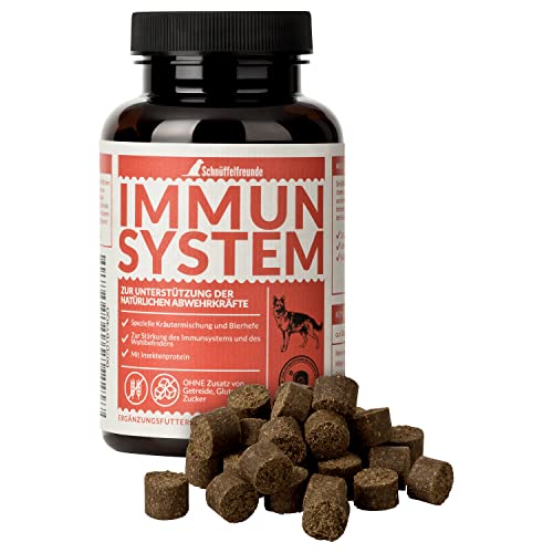 Schnüffelfreunde Immunsystem I Vitamine, Mineralien und Nährstoffe für Hunde zur Unterstützung der natürlichen Abwehrkräfte I Mit Bierhefe, Kräutermix, Omega 3 und Seealgenmehl (150g - ca. 180 Stück) von Schnüffelfreunde