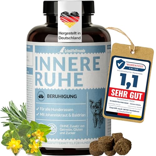 Schnüffelfreunde Innere Ruhe I Nahrungsergänzungsmittel für Hunde zur Beruhigung, Anti Stress und für mehr Gelassenheit (300g - ca. 360 Stück) von Schnüffelfreunde