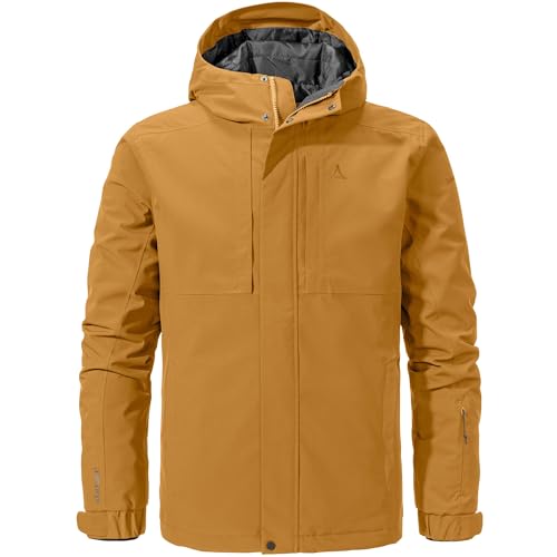 Schöffel M Insulated Jacket Antwerpen Braun - Wasserdichte isolierte Herren Venturi Winterjacke, Größe 50 - Farbe Golden von Schöffel