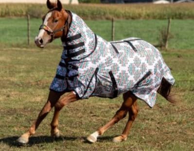 Schulz Equine Fliegendecke mit Nackenschutz und Bauchschutz Serape Aztec 78 von Schulz Equine