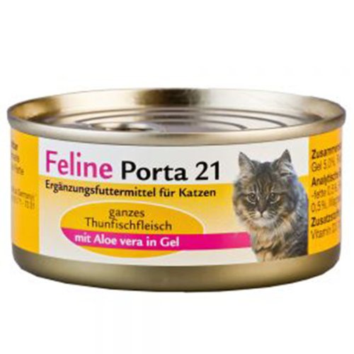 Feline Porta 21 | Ganzes Thunfischfleisch mit Aloe Vera |24 x 90 g von Porta