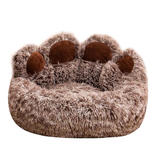 Scnvsi BearPawShape Katzenbett, rutschfest, für Hunde, pelziges Plüschbett, kleines Kätzchen, weiches Schlafsofa, Kissen, Bettwäsche für Welpen, Heimtierbedarf von Scnvsi