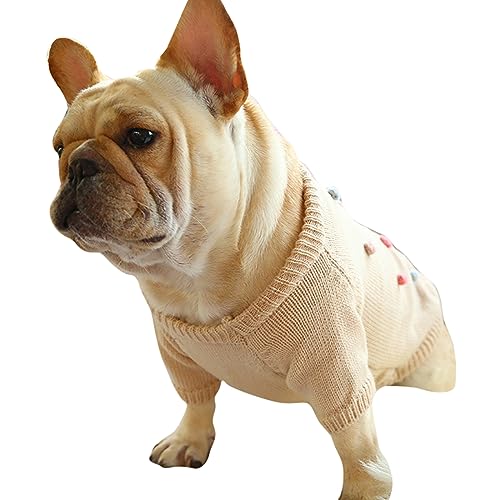 Scnvsi Haustier-Hundepullover, weihnachtliche Haustierkleidung für kleine Hunde, warmes Pullover-Outfit für Katzenkleidung, winddichter, weicher Hundepullover von Scnvsi