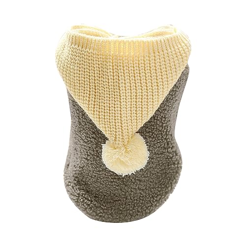 Scnvsi Jacken für Hunde und Katzen gestrickt Kapuzenpullover winddichter Mantel für Haustiere Kätzchen Winter warme Kleidung Bekleidung für kleine mittelgroße und große Hunde und Katzen von Scnvsi