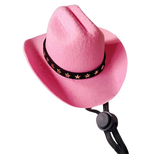 Scnvsi Lustiger Katzenhut, Cowboyhut, Kostüm, Geburtstag, Western-Cowgirl-Zubehör, Haustier-Kopfbedeckung, verstellbare Kappe für Cosplay, Cowboy von Scnvsi