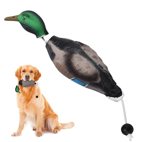 Scopaven Schwimmbare Realistische Ente Schnuller für Dog Retriever Training, Jagd Hund Erkennung Trainer, Wasservögel Training Dummy, Interaktives Schaumstoff Haustier Spielzeug, Entenspielzeug für von Scopaven