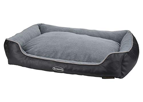 Scruffs Chateau Oхaedic Hundebett mit Memory-Schaum, 90 x 70 cm, Größe XL, Taubengrau, 9 kg von Scruffs