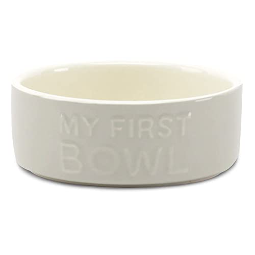 Scruffs My First Bowl Futternapf aus Steingut, klein, 13 x 13 x 5 cm, Grau von Scruffs