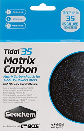 Aquarium-Wasserbehandlungen Tidal 35 Ladung 90 ml Beutel Matrix Carbon von Seachem