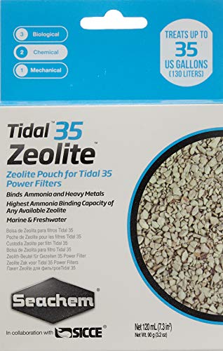 Seachem Tidal 35 Charge Zeolite - Wasseraufbereitung für Aquarien - Bindet Ammoniak und Schwermetalle - Geeignet für Meer- und Süßwasser - 5.08 Unzen von Seachem