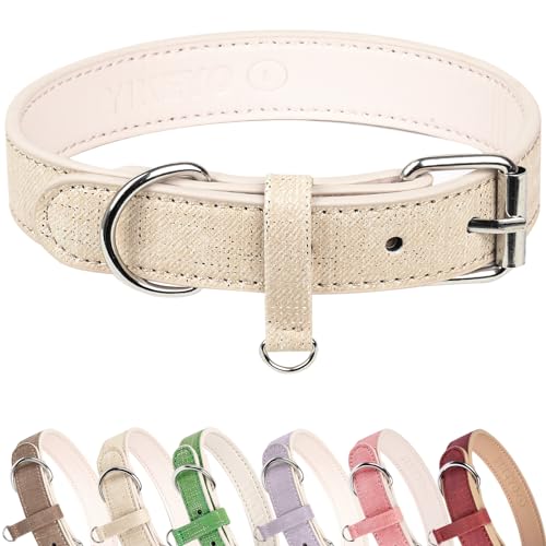 Hundehalsband für kleine Hunde (X-Large, Beige) von Sebaoyu