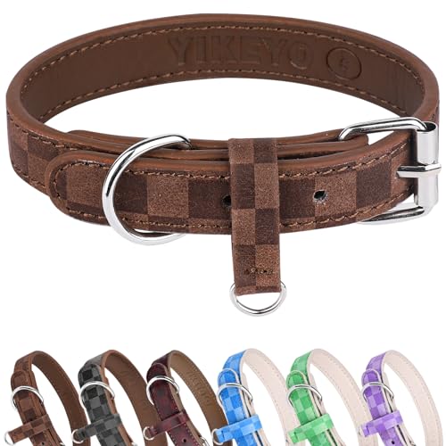 Hundehalsband für kleine, mittelgroße und große Hunde, kariertes Hundehalsband für Mädchen, Welpenhalsbänder, Chihuahua-Halsband, verstellbares Haustierhalsband, Para Perros (klein) von Sebaoyu