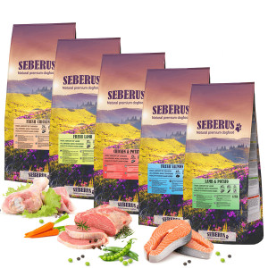 Seberus Hundefutter - Probierpaket 5 x 1 kg (Alle Sorten) von Seberus