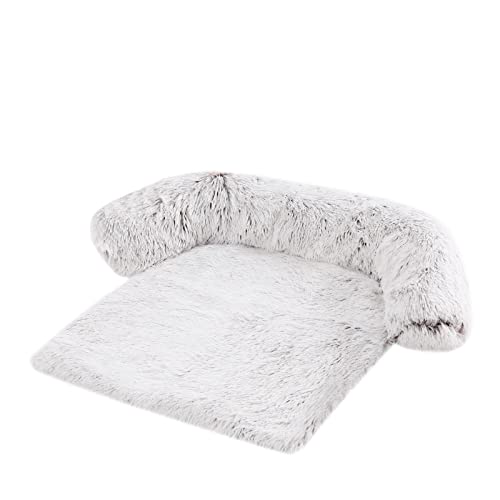 Sedefen Plüsch Hundebett Flauschige Hundekissen Couchkissen für Hunde und Katzen,Grosse Hundebett Hundesofa Katzenbett Wasserfeste Unterseite Hundematte mit Reißverschluss,Gradient Braun,S von Sedefen