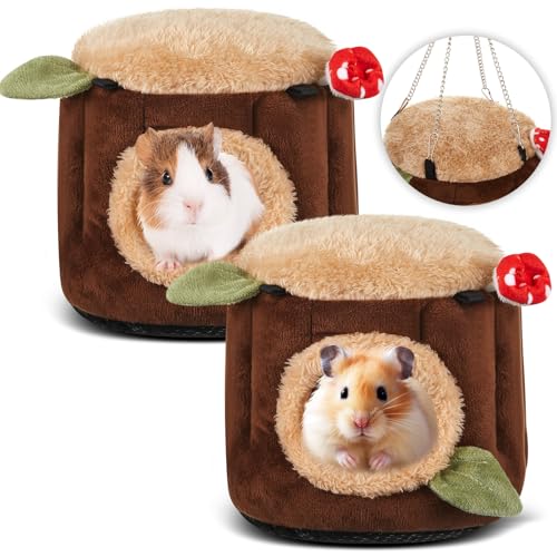 Seenelling Frettchenkäfig-Zubehör, Hamster-Hängematte, Meerschweinchen-Versteck Stumpf-Stil, weich, waschbar, Kleintierbett, Schaukel, Ratten, Hängematte für kleine Tiere, Frettchen, Ratten, von Seenelling