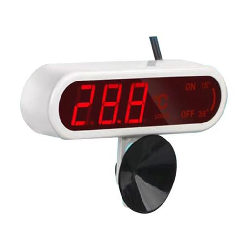 Sefdrert Digitales Aquarium-Thermometer, LED-Anzeige, Thermometer für Aquarien, hohe genaue Temperaturmessung von Sefdrert