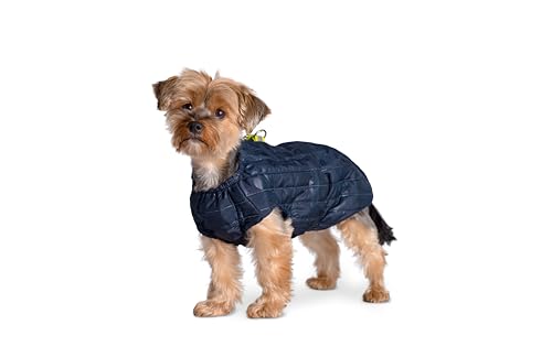 Selente Paw Parade wasserfester Hundemantel/Regenjacke/Wintermantel für kleine und mittlere Hunde mit Fleecefutter (Made in EU), Dunkelblau, Gr. 2 von Selente