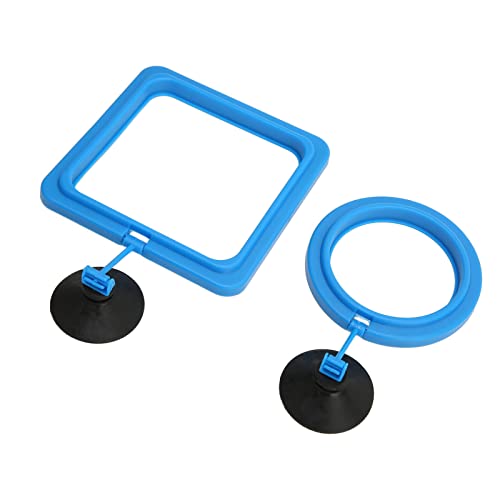 Semme Fisch -Fütterungsring, Aquarium -Fütterungsring Automatisch Fischfutterquadrat und Runde Formfischtücher mit Saugnapf -Aquarium Fisch Float Food Feeder für Guppy, Betta, Goldfis Semme Fisch -Fütterungsring, Aquarium -Fütterungsring Automatisch Fischfutterquadrat und Runde Formfischtücher mit Saugnapf -Aquarium Fisch Float Food Feeder für Guppy, Betta, Goldfis von Semme