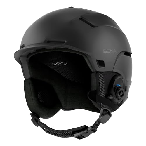 Sena Latitude S1, Skihelm mit integrierten Lautsprecher und Mikrofon, 4-Wege Bluetooth Intercom, freihändige Kommunikation, Musik hören, (Größe L) von Sena