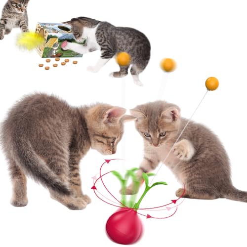 Katzenspielzeug Katzen Selbstbeschäftigung Interaktives Spielzeug - DIY 2-in-1 Automatisches Cat Toy Tumbler Katzenspielzeug GeeignetGeeignet für Hunde und Katzen zur Unterhaltung und zum Spielen von Senchinner