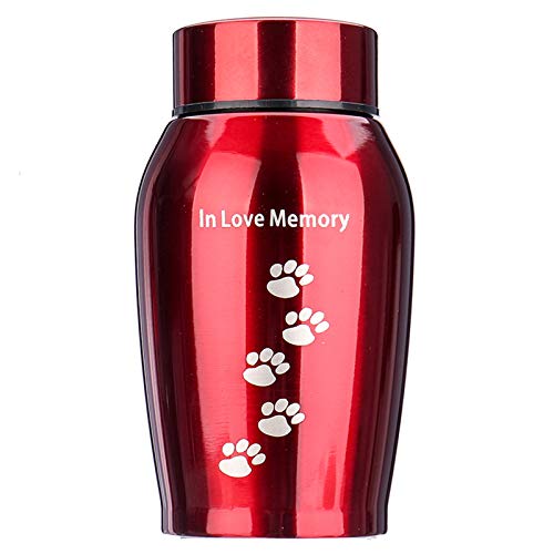 Sendley Gold/Black Edelstahl Urnen Haustiere Hund Katze Vögel Maus Cremation Asche Urne AufbewahrungsSchatulle Columbarium Haustiere Memorials (250ML Footprint10) von Sendley