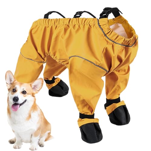 Hundestiefel Mit Hosenträgern, Hundestiefel Mit Hosenträger, Hundestiefel Wasserdicht Mit Hosenträgern Große Hunde, Hundestiefel Pfotenschutz Für Kleine, Mittelgroße Und Große Hunde von Senermter