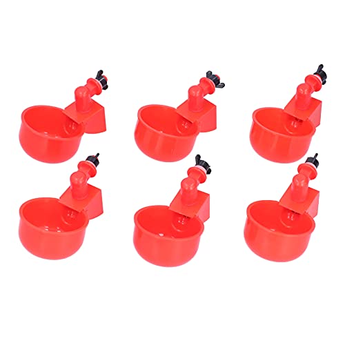 6PCS Hühnerwasserbecher 1/8 Zoll tragbarer Schüsseltyp Edelstahlfeder Automatische Bewässerung Hühnerwasserzufuhr von Senrusa