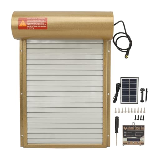 SOLAR AUTOMATISCHES HÜHNCHEN-COOP-Opener-Timer-Enten-GUTZ-Bauernhof-SICHERHEITS AUSRÜSTUNG (Gold) von Senrusa