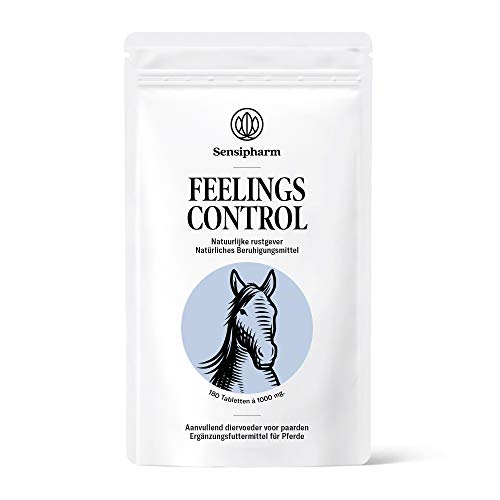 Sensipharm Feelings Control - Beruhigungsmittel für Pferde, Hilft Natürlich bei Angst, Stress, Traumata - 180 Tabletten a 1000 mg. von Sensipharm