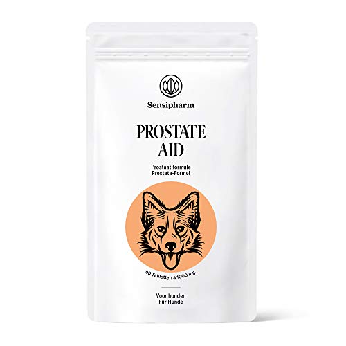 Sensipharm Prostata Aid - Hochdosierte Prostata Tabletten für Hunde, 90x 1000mg - Natürliche Nahrungsergänzungsmittel mit Heilkräutern & Pflanzenextrakten - Unterstützt Prostatafunktionen von Sensipharm