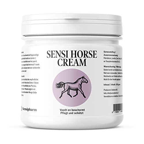 Sensipharm Sensi Horse Cream 300 gram - Maukesalbe für Pferde - Hautfreundliche Zinksalbe Pferd mit Vitamin D für Pferde gegen Mauke Pferd und Strahlfäule Pferd Hautfreundliche Schmerzfreie Hufpflege von Sensipharm