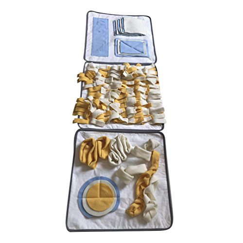 Sentaoa Schnüffelteppich Hunde Fördert Natürliche Nahrungssuche Nase Arbeit für Haustier Haustier Pads Intelligenzspielzeug Matte (Weiß,3 Stück) von Sentaoa