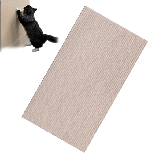 Kletternder Katzenkratzer, trimmbarer Selbstklebender Katzenkratzteppich, DIY wandmontierter Katzenkratzer für Kratzbaumregale, schützen Sie Möbel & Sofas (Beige, 40x100 cm) von Sentechx