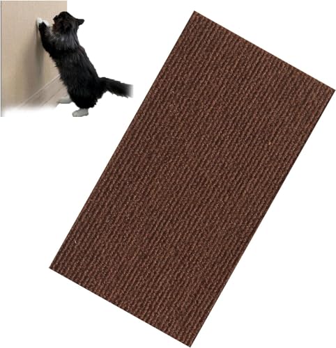 Kletternder Katzenkratzer, trimmbarer Selbstklebender Katzenkratzteppich, DIY wandmontierter Katzenkratzer für Kratzbaumregale, schützen Sie Möbel & Sofas (Braun, 30x100 cm) von Sentechx