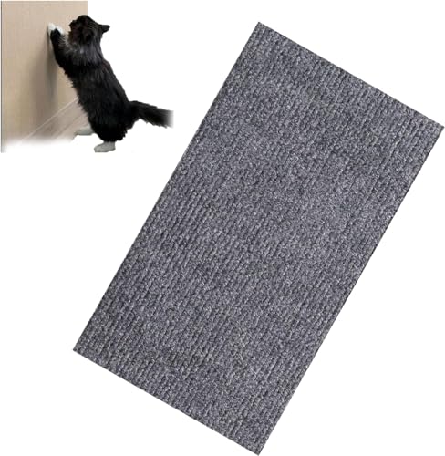 Kletternder Katzenkratzer, trimmbarer Selbstklebender Katzenkratzteppich, DIY wandmontierter Katzenkratzer für Kratzbaumregale, schützen Sie Möbel & Sofas (Hellgrau, 40x100 cm) von Sentechx