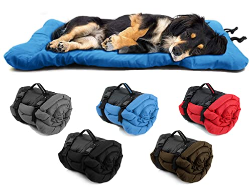 Senzkon wasserdichte Hundebett matratze, leicht zu reinigen, Rutschfester Boden, faltbar und zusammenrollbar, geeignet für Outdoor-Reisen und Camping, Auto, Hundekiste, Sofa, Boden 90 * 60cm von Senzkon