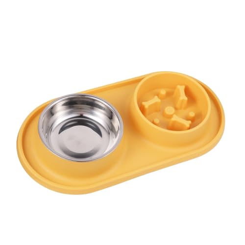 Katze Slow Feeder Futternapf Katzen und Welpe Haustier Schüssel Set Höhere Kanten Nicht Verschütten Design Fun Cat Puzzle Feeder Bowl für Kleine Haustiere von SepKus