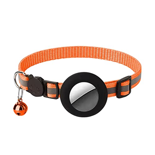 Seprendi Halsband, reflektierendes Halsband mit und wasserdichter Hülle, kompatibel mit Sicherheitsschnalle, Orange / Rot von Seprendi