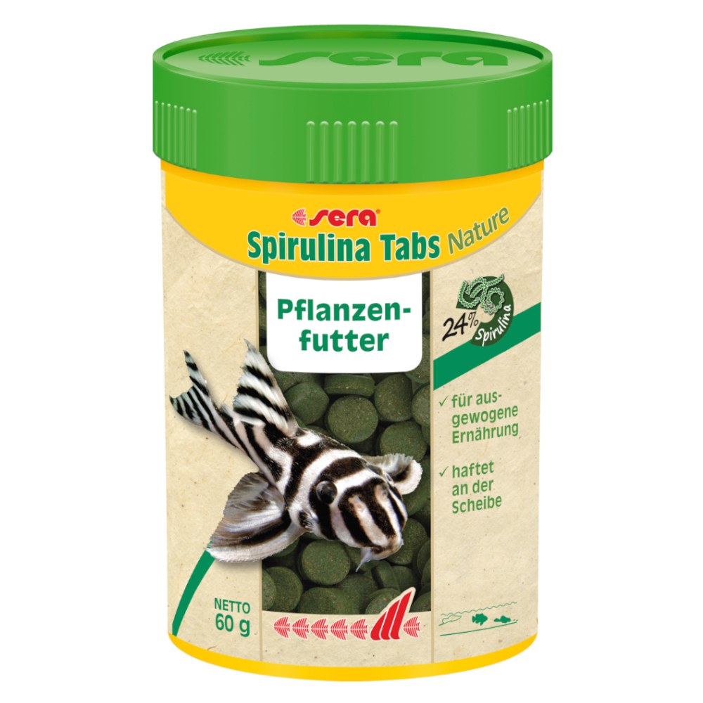 2 + 1 gratis! 3 x 100 Tabletten sera Spirulina Tabs Nature - 3 x 100 Tabletten von Sera