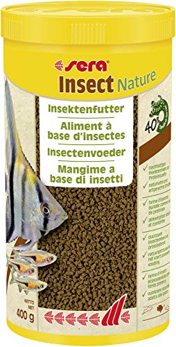 sera Insect Nature (1,5mm) 1000ml - 100% Protein aus nachhaltiger Quelle - nachhaltiges Insektenmehl als Proteinquelle bzw. Fischfutter fürs Aquarium, Granulat, ohne Farb- & Konservierungsstoffe von sera