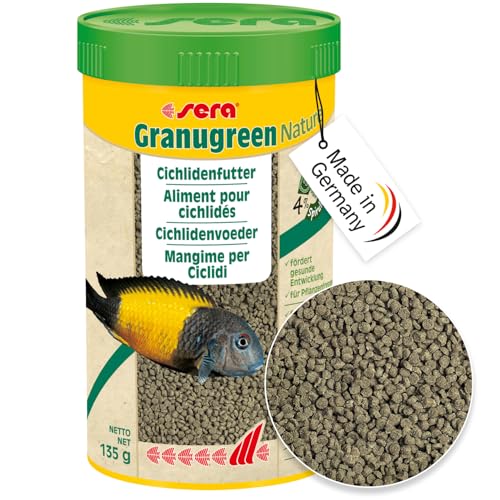 sera Granugreen Nature 1000 ml (565 g) - Hauptfutter für ostafrikanische Cichliden, Futter für Malawi von sera