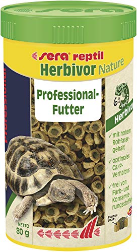 sera reptil Professional Herbivor Nature 250 ml | Zweikomponentenfutter für Herbivore Reptilien wie Landschildkröten & Leguane | Ohne Farb- & Konservierungsstoffe | Reich an Vitaminen & Algen von sera