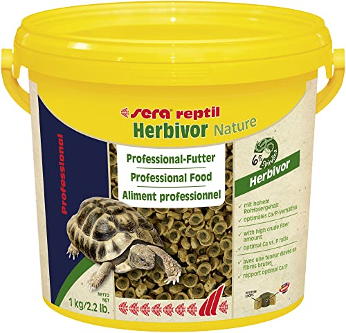 sera reptil Professional Herbivor Nature 3800 ml | Zweikomponentenfutter für Herbivore Reptilien wie Landschildkröten & Leguane | Ohne Farb- & Konservierungsstoffe | Reich an Vitaminen & Algen von sera