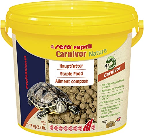 sera reptil Professional Carnivor Nature 3800 ml | Hauptfutter für Wasserschildkröten & Fleischfressende Reptilien | Reich an Proteinen & Omega-Fettsäuren | Unterstützt Knochen- & Panzerwachstum von sera