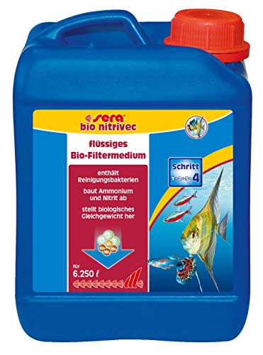 sera Bio nitrivec 2500 ml | Flüssigfiltermedium gegen Ammonium und Nitrit | saubere und gesunde Aquarien | schafft Siedlungsfläche im Aquarium von sera