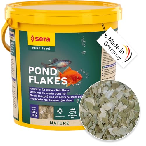 sera Pond Flakes 3,8 L (560g) | Hauptfutter für Teichfische | ohne Farb- & Konservierungsstoffe | fördert Gesundheit & Wachstum | für Goldfische, Bitterlinge & Jungfische | für sauberes Teichwasser von sera